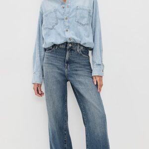 Good American Denim Shirt Jumpsuit