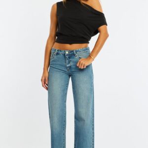 Denim Straight Jean Low Rise Light Wash