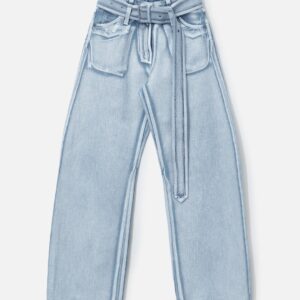Denim Trousers With Belt