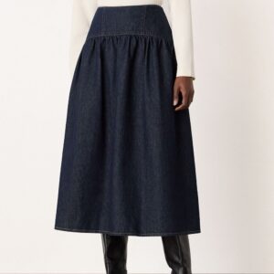 Denim Waisted Midi Skirt Denim Waisted Midi Skirt