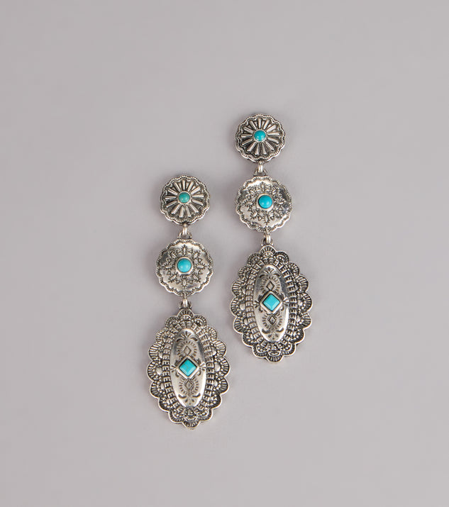 Windsor Desert After Dark Concho Statement Earrings