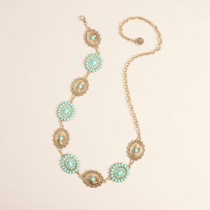 Windsor Desert Detail Stone Concho Chain Belt Desert Detail Stone Concho Chain Belt