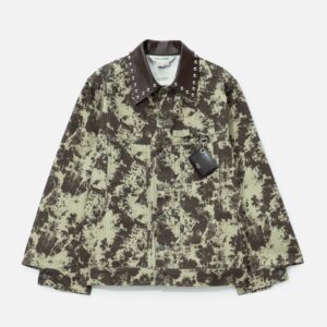 Dhruv Kapoor Distressed Effect Mix Media Jacket Distressed Effect Mix Media Jacket