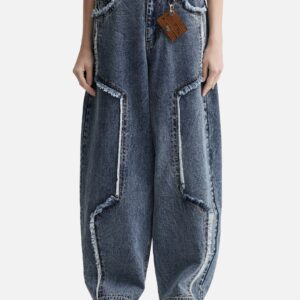 Dhruv Kapoor Distressed Raw Edge Balloon Jeans Distressed Raw Edge Balloon Jeans