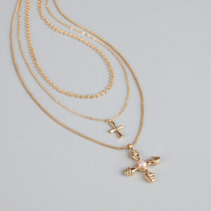 Windsor Divine Drip Layered Cross Necklace Divine Drip Layered Cross Necklace