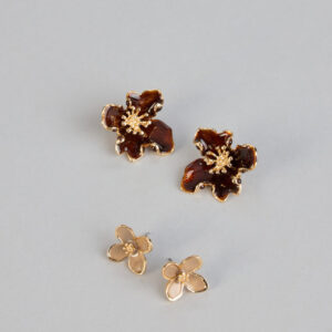 Windsor Double Bloom Floral Earrings Set