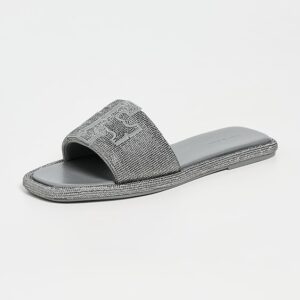 Tory Burch Double T Pave Sport Slides