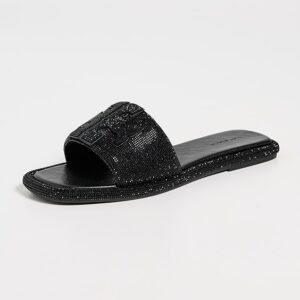 Tory Burch Double T Pave Sport Slides