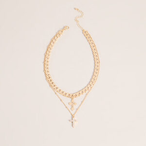Windsor Double Take Cross Layered Necklace