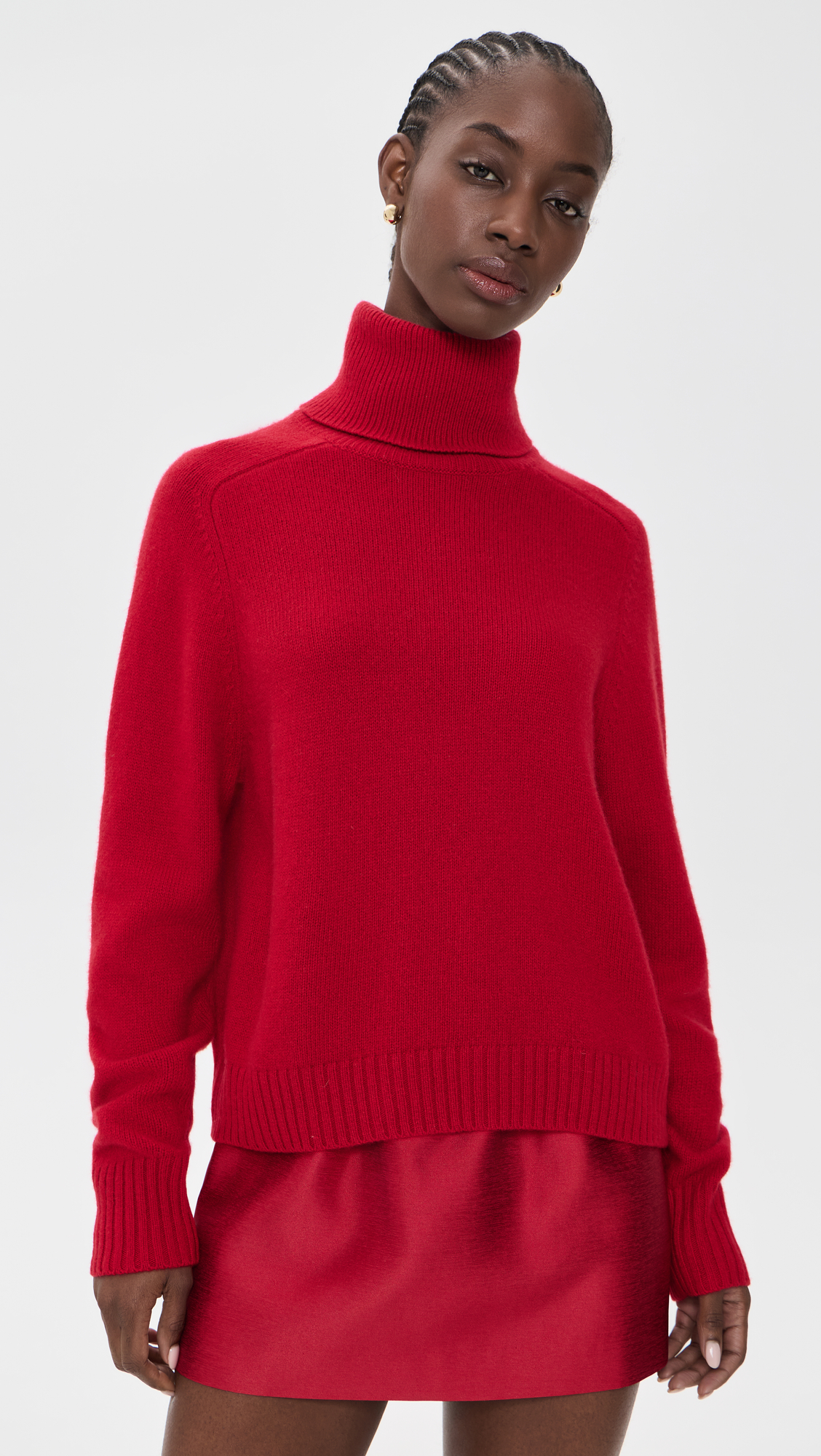 Reformation Dove Cashmere Oversized Turtleneck