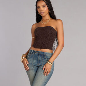 Windsor Downtown Date Lace-Up Tube Top Downtown Date Lace-Up Tube Top