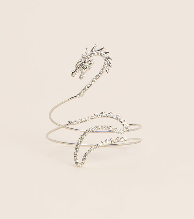Windsor Dragon Spell Spiral Cuff Bracelet