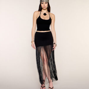 Windsor Drama In Motion Fringe Maxi Skirt Drama In Motion Fringe Maxi Skirt