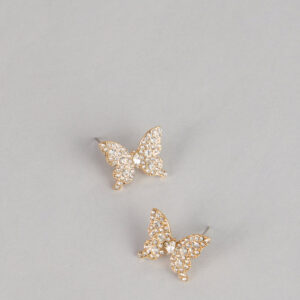 Dreamy Flutter Rhinestone Butterfly Stud Earrings