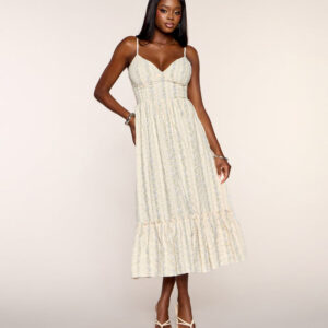 Dreamy Vibe Floral Print Woven Midi Dress