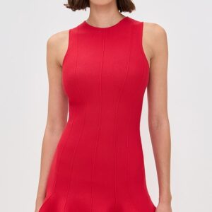 Fleur du Mal Dropped Waist Knit Corset Dress