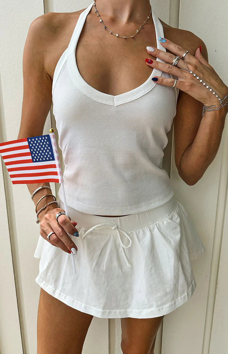 BB Exclusive Dulcie White Micro Skort