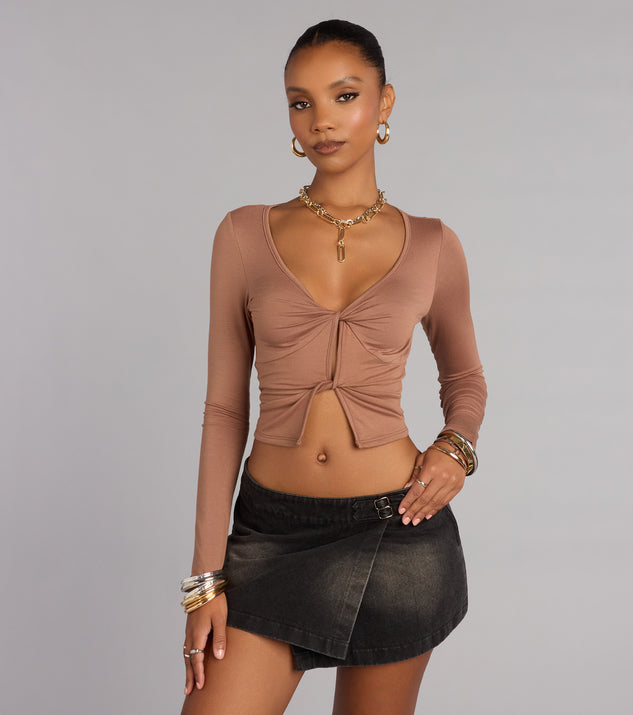 Windsor Easy Allure Double Twist Long Sleeve Top