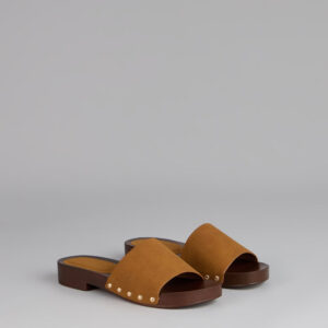Easy Does It Wood Sole Slide Sandals