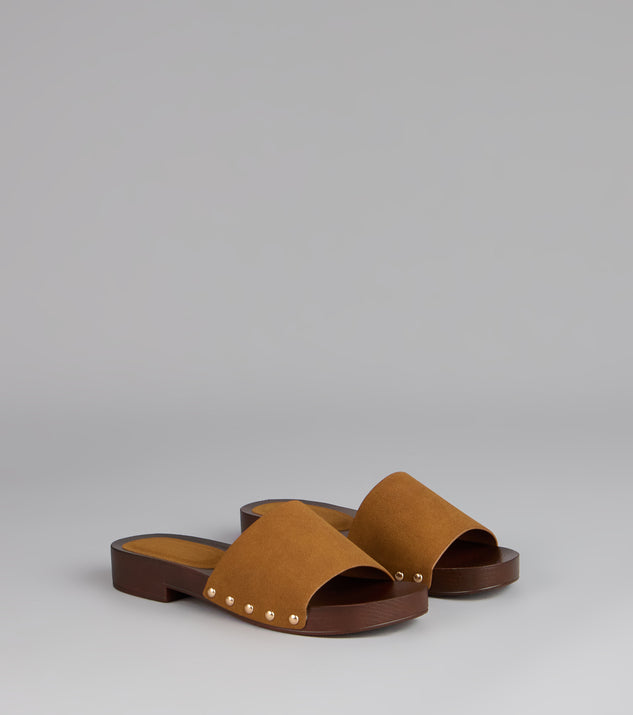 Windsor Easy Does It Wood Sole Slide Sandals
