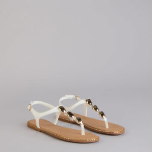Windsor Easy Elegance Stone Beaded Thong Flat Sandals Easy Elegance Stone Beaded Thong Flat Sandals