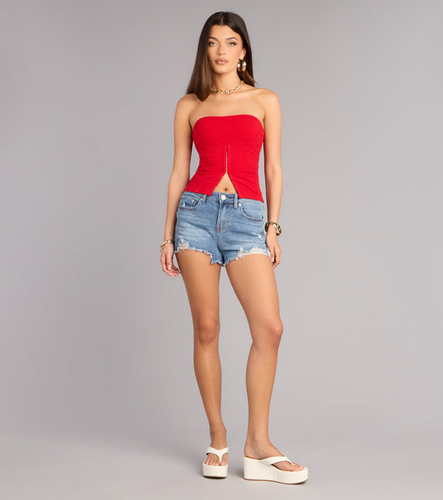 Windsor Easy Going Distressed Denim Shorts