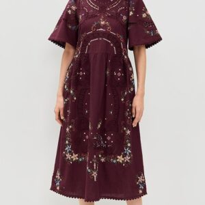 Sea Edwina Embroidery Short Sleeve Dress