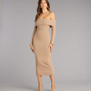 Windsor Effortless Aura Long Sleeve Midi Dress Effortless Aura Long Sleeve Midi Dress