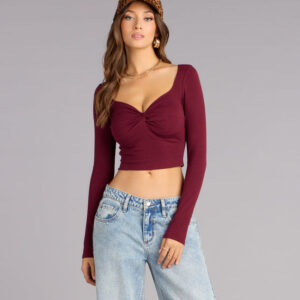 Effortless Tease Long Sleeve Crop Top