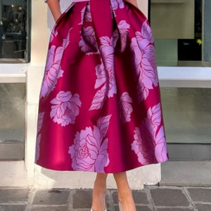 Elegant Floral Maxi Skirt
