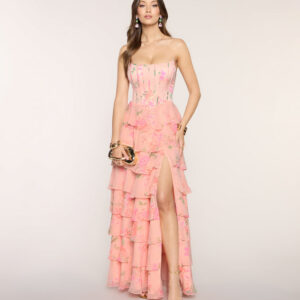 Windsor Elira Floral Chiffon Ruffle Formal Dress Elira Floral Chiffon Ruffle Formal Dress