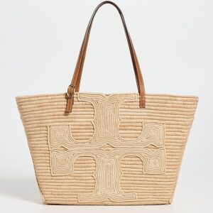 Ella Structured Straw Large Tote Bag
