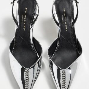 Stella McCartney Elsa Mirror Alter Mat Slingback Heels 65mm