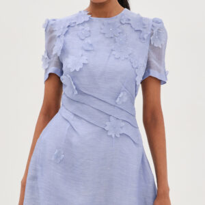 Leo Lin Elyse Petal Short Sleeve Mini Dress