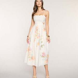 Windsor Ember Floral A-Line Midi Formal Dress Ember Floral A-Line Midi Formal Dress