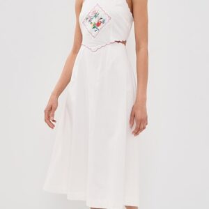 Another Girl Embroidered Handkercheif Detail Dress