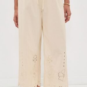 Apiece Apart Embroidered Kari Pull On Pants