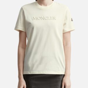 Moncler Embroidered Tonal Logo Cotton T-Shirt Embroidered Tonal Logo Cotton T-Shirt