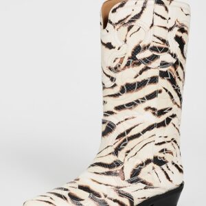 Embroidered Zebra Western Boots