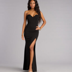 Windsor Emeline Crepe Strapless Mermaid Formal Dress Emeline Crepe Strapless Mermaid Formal Dress