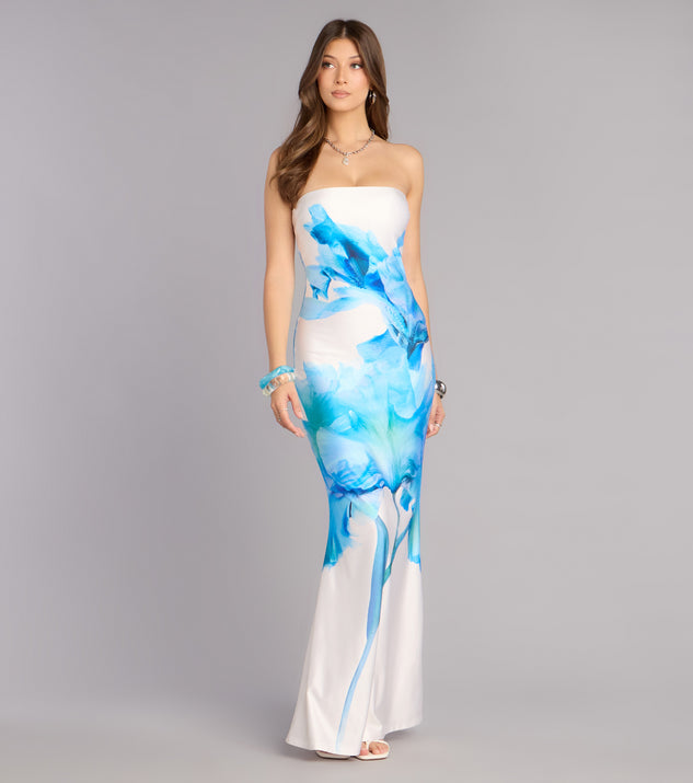 Windsor Emmy Floral Cutout Formal Dress
