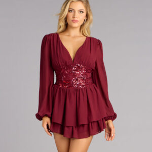 Windsor Enchanted Glow Embroidered Chiffon Dress Enchanted Glow Embroidered Chiffon Dress