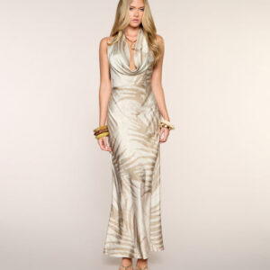 Windsor Escape Plan Tropical Satin Halter Maxi Dress Escape Plan Tropical Satin Halter Maxi Dress