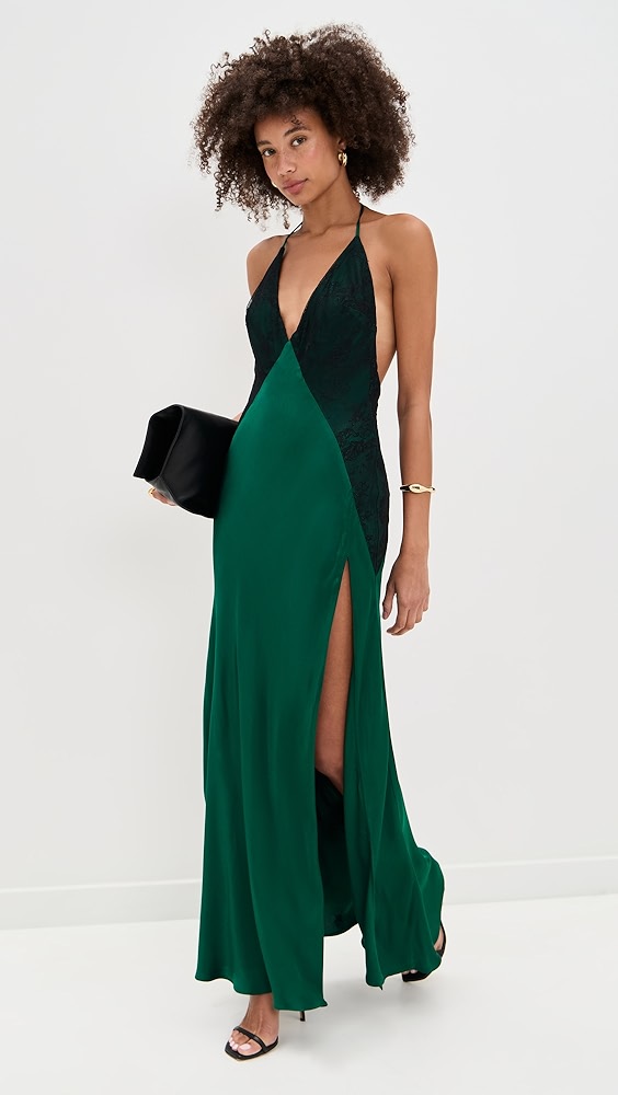 BARDOT Estrella Halter Maxi Dress