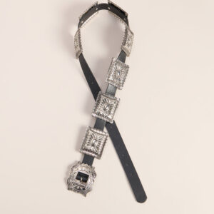 Windsor Etched In Style Faux Leather Concho Belt Etched In Style Faux Leather Concho Belt