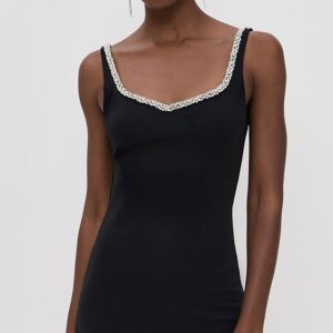alice + olivia Eve Embellished Trim Sweetheart Mini Dress Eve Embellished Trim Sweetheart Mini Dress