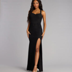 Windsor Everlee Mesh Open Back Formal Dress Everlee Mesh Open Back Formal Dress
