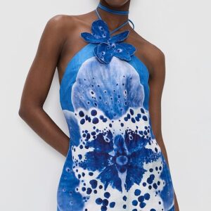 Everlee Orchid Print Mini Dress