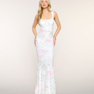 Windsor Everleigh Floral Mesh Corset Mermaid Dress Everleigh Floral Mesh Corset Mermaid Dress