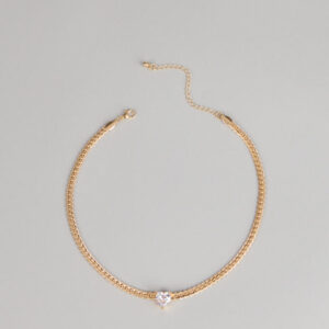Windsor Everyday Detail Rhinestone Heart Pendant Necklace Everyday Detail Rhinestone Heart Pendant Necklace